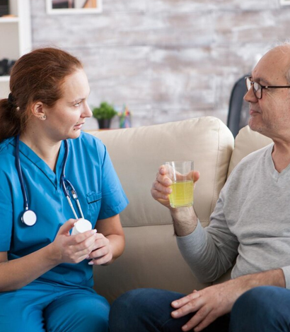 Encouraging fluid intake and proper nutrition